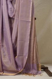 Lavender Maheshwari Tissue Saree - SRLMTS701