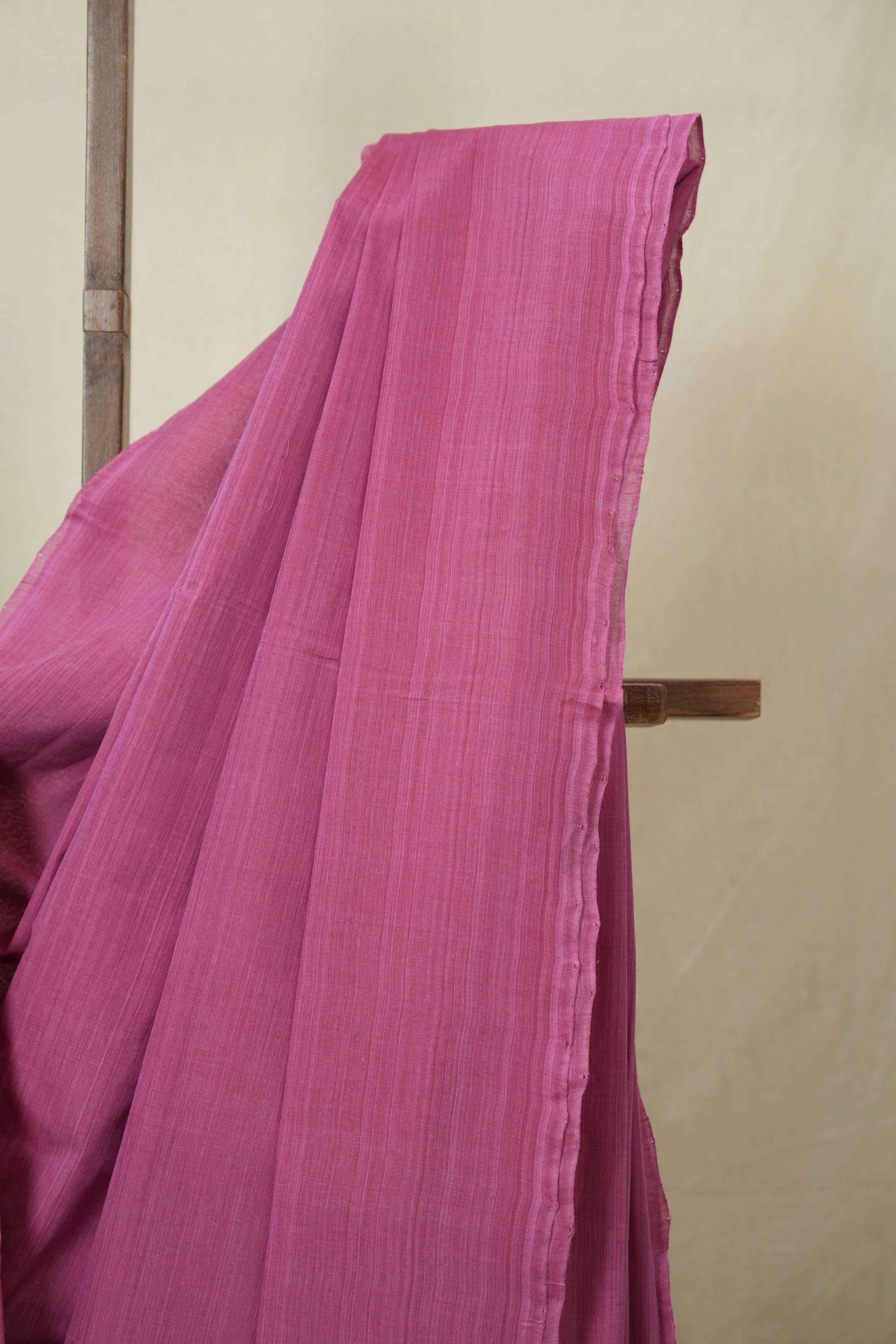 Pink Plain Cotton Mangalgiri Saree - SRPPCMS96