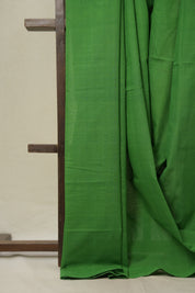 Green Plain Cotton Mangalgiri Saree - SRGPCMS90