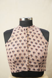 Cream Beige  HBP Ajrakh Cotton Blouse - SRCBACB29