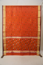 Brick Orange Chanderi Cotton Silk Saree - SRBOCSS379