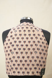 Cream Beige  HBP Ajrakh Cotton Blouse - SRCBACB29