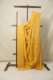 Yellow Maheshwari Tissue Saree - SRYMTS700