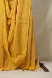 Yellow Maheshwari Tissue Saree - SRYMTS700