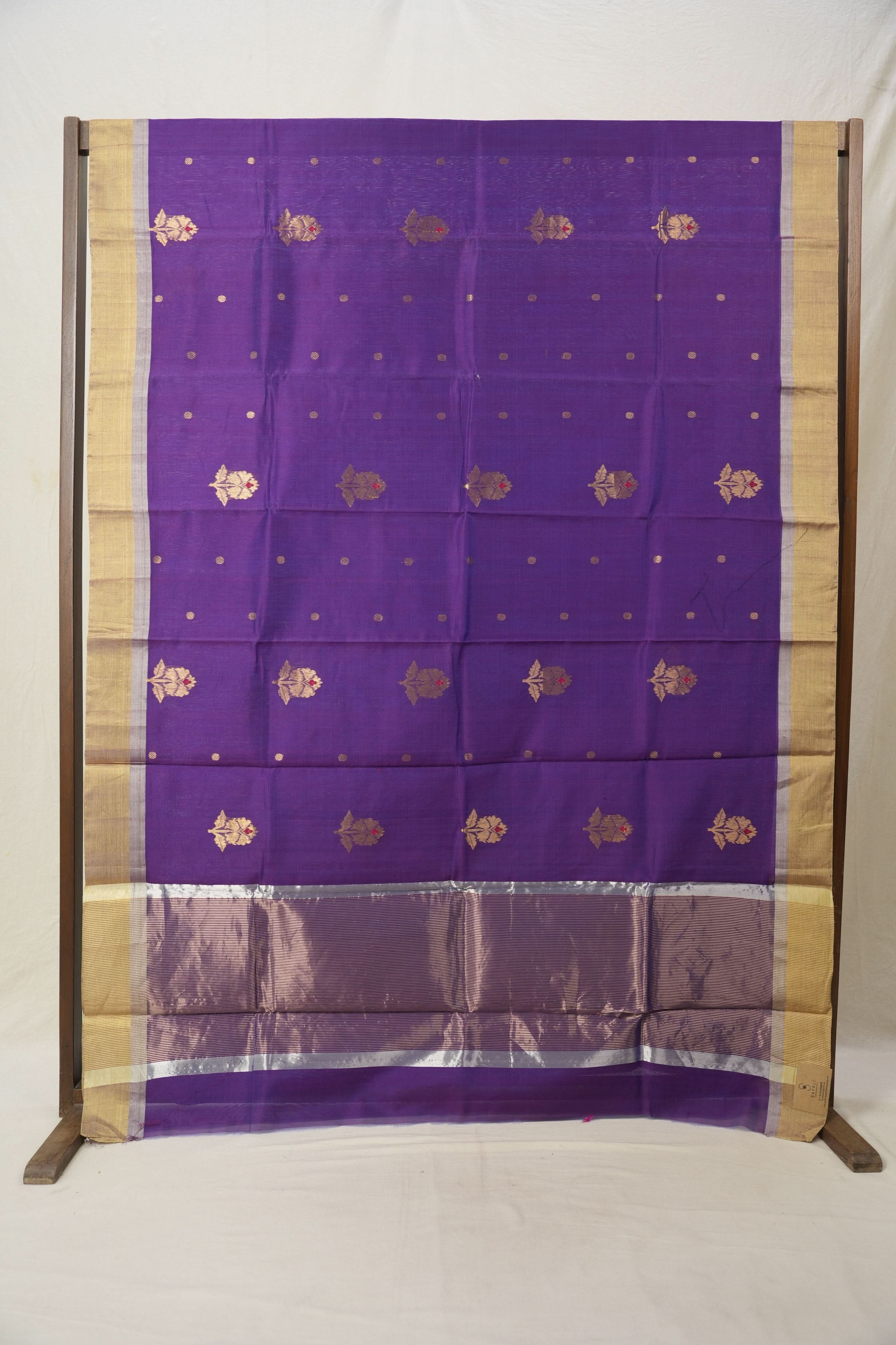 Purple Chanderi Cotton Silk Saree - SRPCSS384