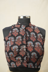Black HBP Ajrakh Cotton Blouse - SRABCB27