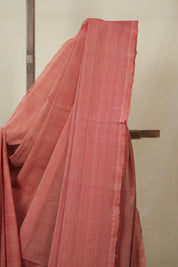 Red Plain Cotton Mangalgiri Saree - SRRPCMS99