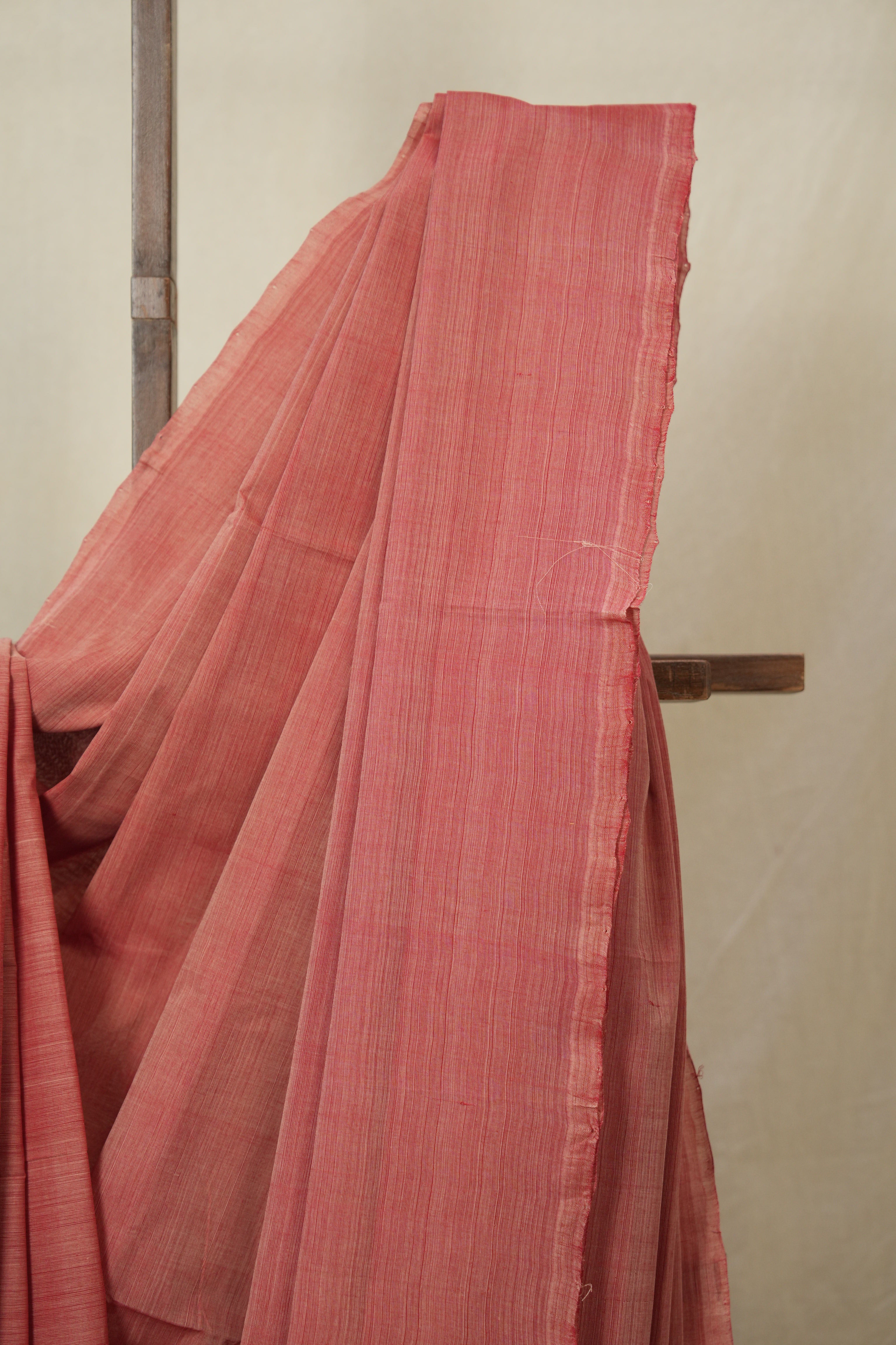 Red Plain Cotton Mangalgiri Saree - SRRPCMS99