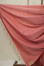 Red Plain Cotton Mangalgiri Saree - SRRPCMS99