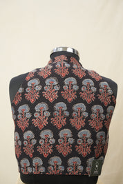 Black HBP Ajrakh Cotton Blouse - SRABCB27