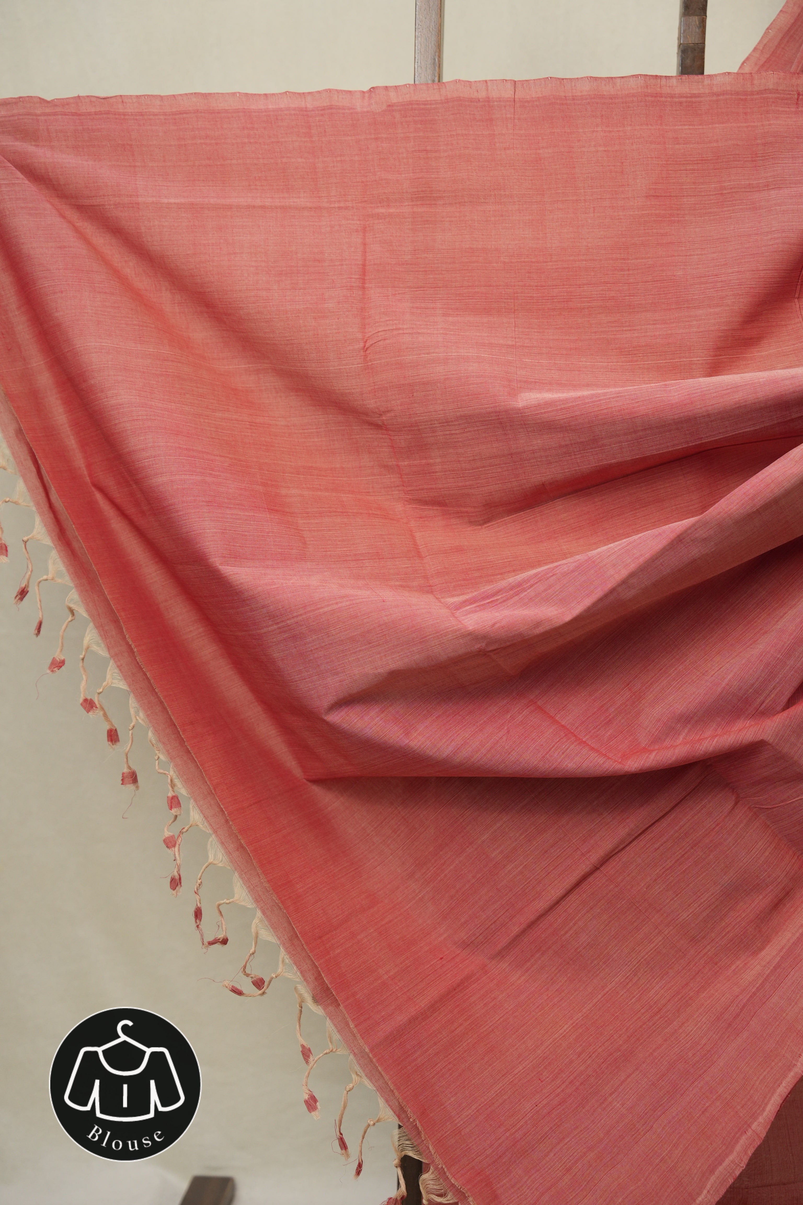 Red Plain Cotton Mangalgiri Saree - SRRPCMS99