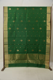 Green Chanderi Cotton Silk Saree - SRGCSS309