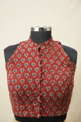 Maroon HBP Ajrakh Cotton Blouse - SRMACB25