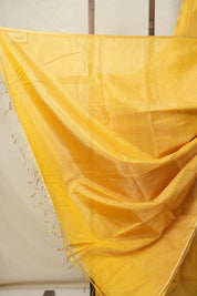 Yellow Maheshwari Tissue Saree - SRYMTS700