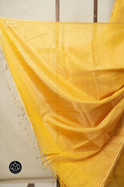 Yellow Maheshwari Tissue Saree - SRYMTS700