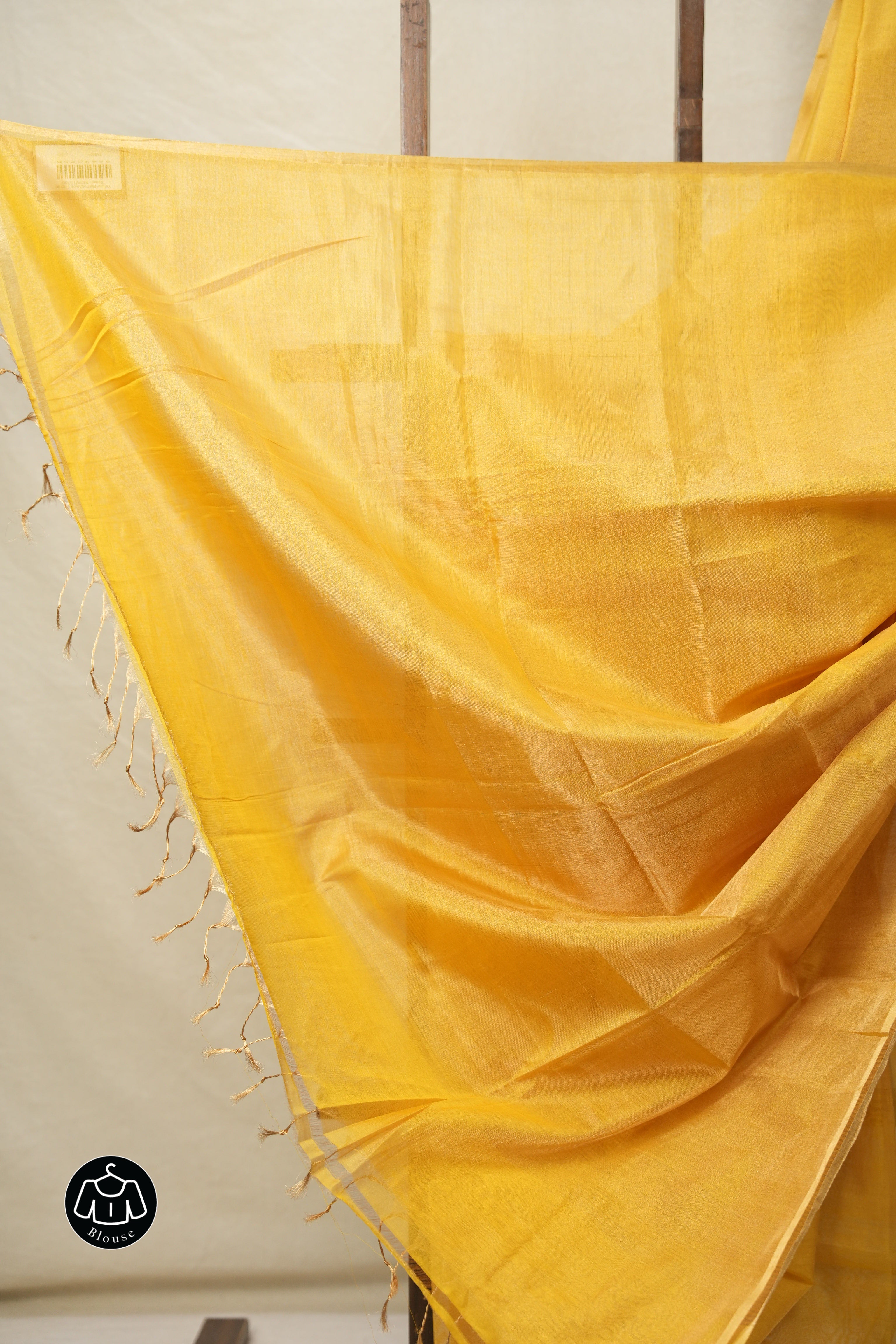 Yellow Maheshwari Tissue Saree - SRYMTS700
