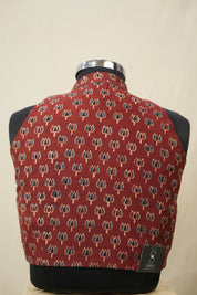 Maroon HBP Ajrakh Cotton Blouse - SRMACB25