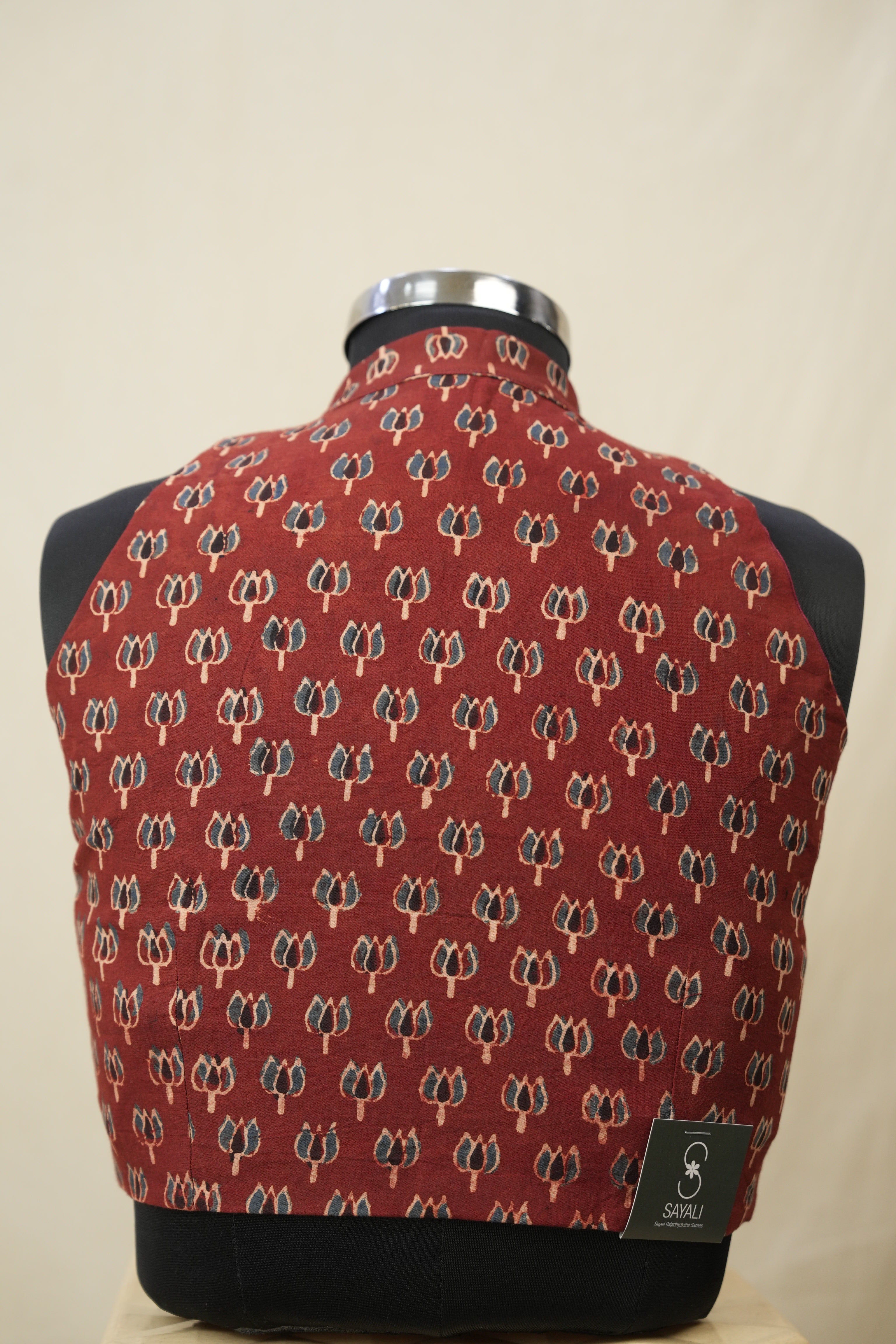Maroon HBP Ajrakh Cotton Blouse - SRMACB25