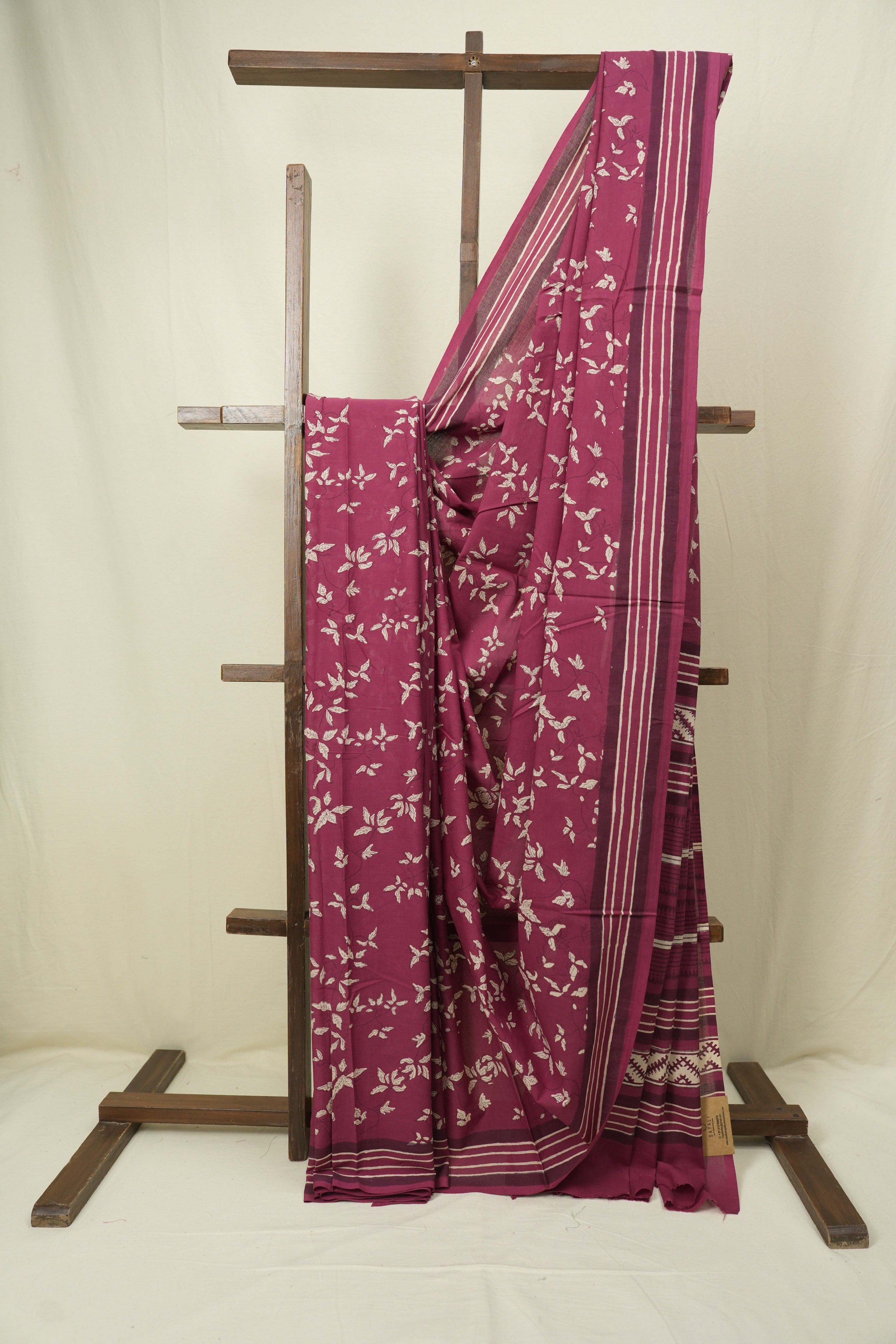 Magenta HBP Cotton Saree - SRMCS3593
