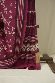 Magenta HBP Cotton Saree - SRMCS3593