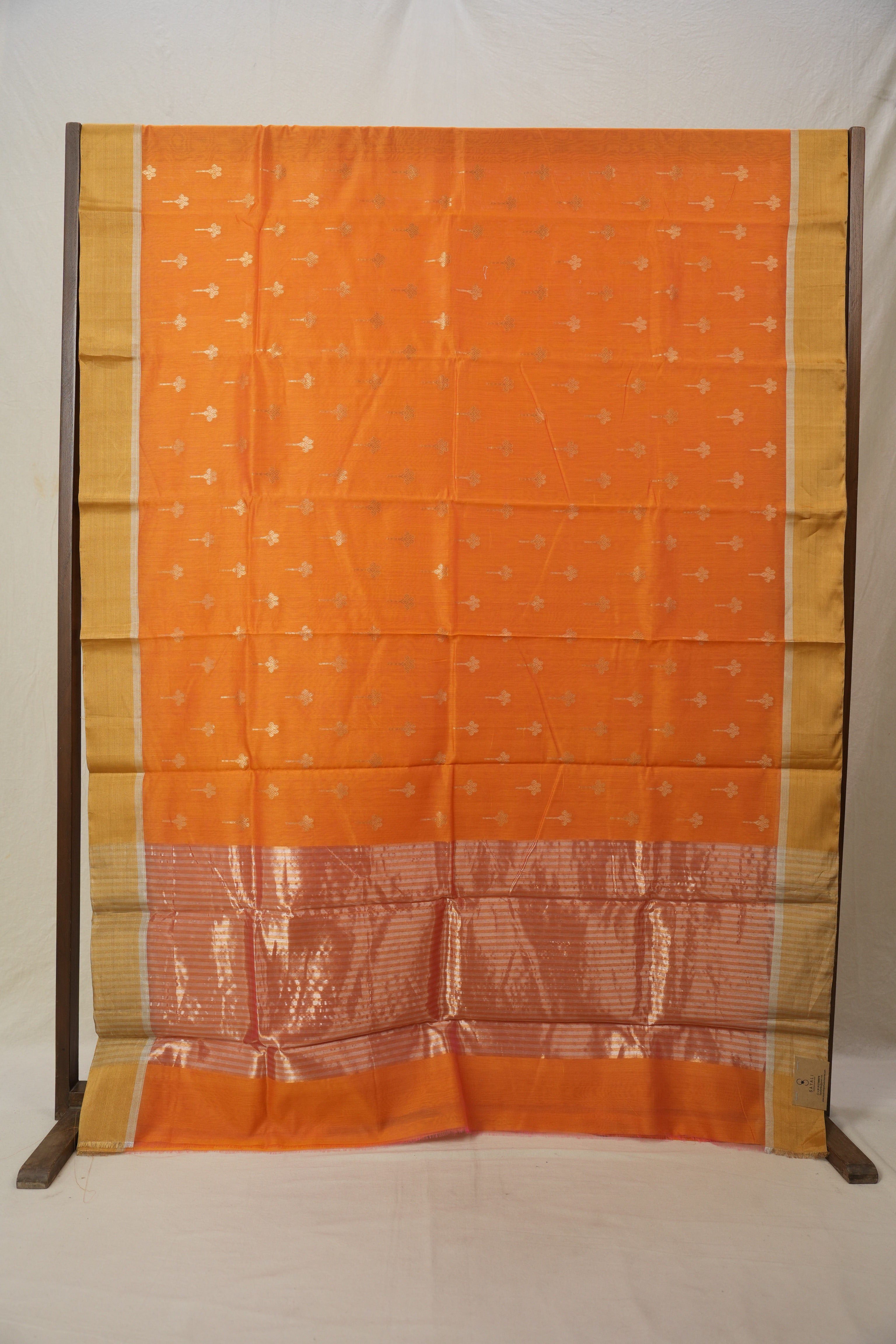 Orange Chanderi Cotton Silk Saree - SROCSS381