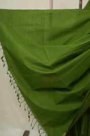 Green Plain Cotton Mangalgiri Saree - SRGPCMS98