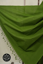 Green Plain Cotton Mangalgiri Saree - SRGPCMS98