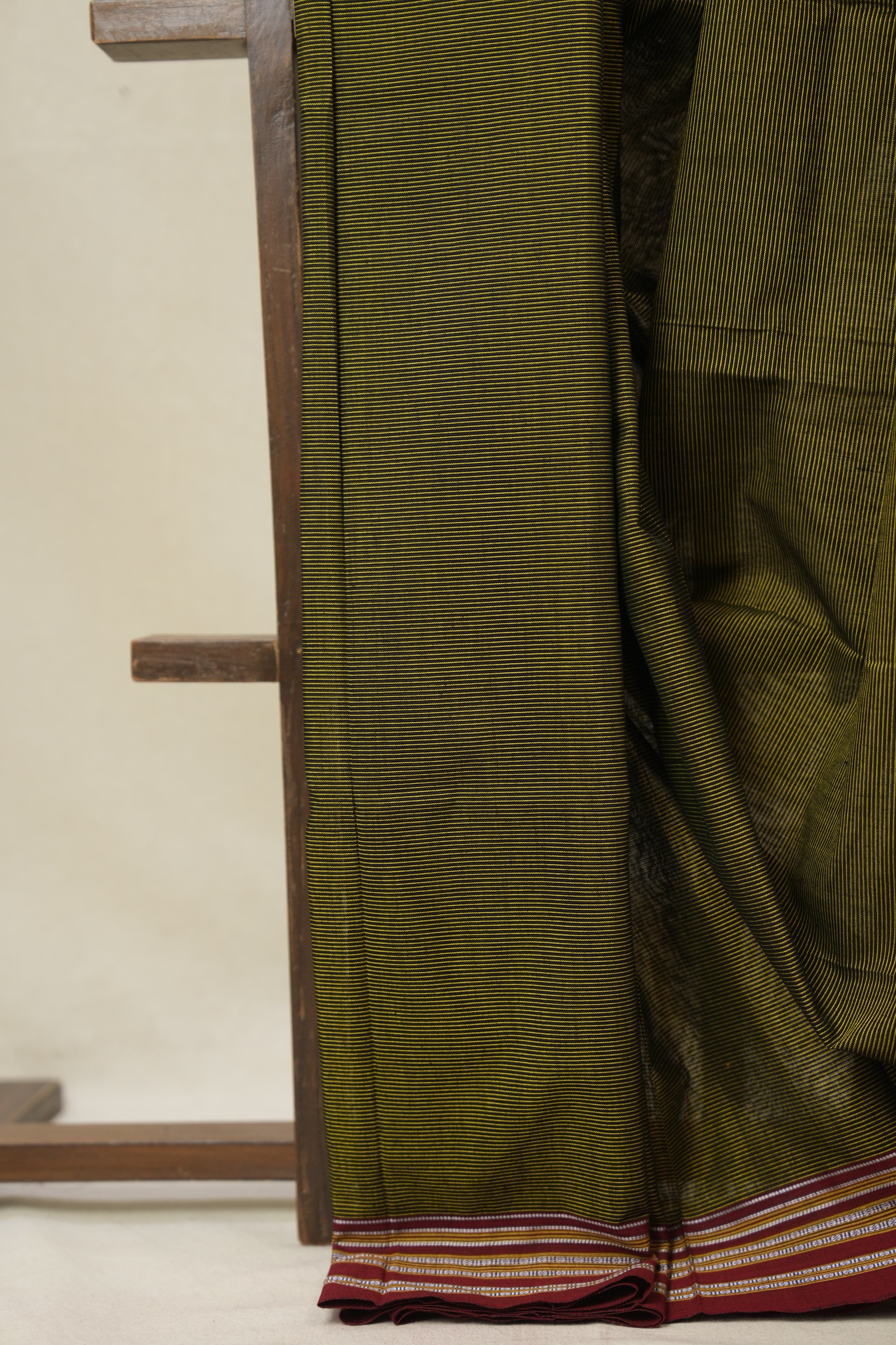Mehendi Green Cotton Ilkal Saree - SRMGCIS886