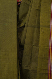 Mehendi Green Cotton Ilkal Saree - SRMGCIS881