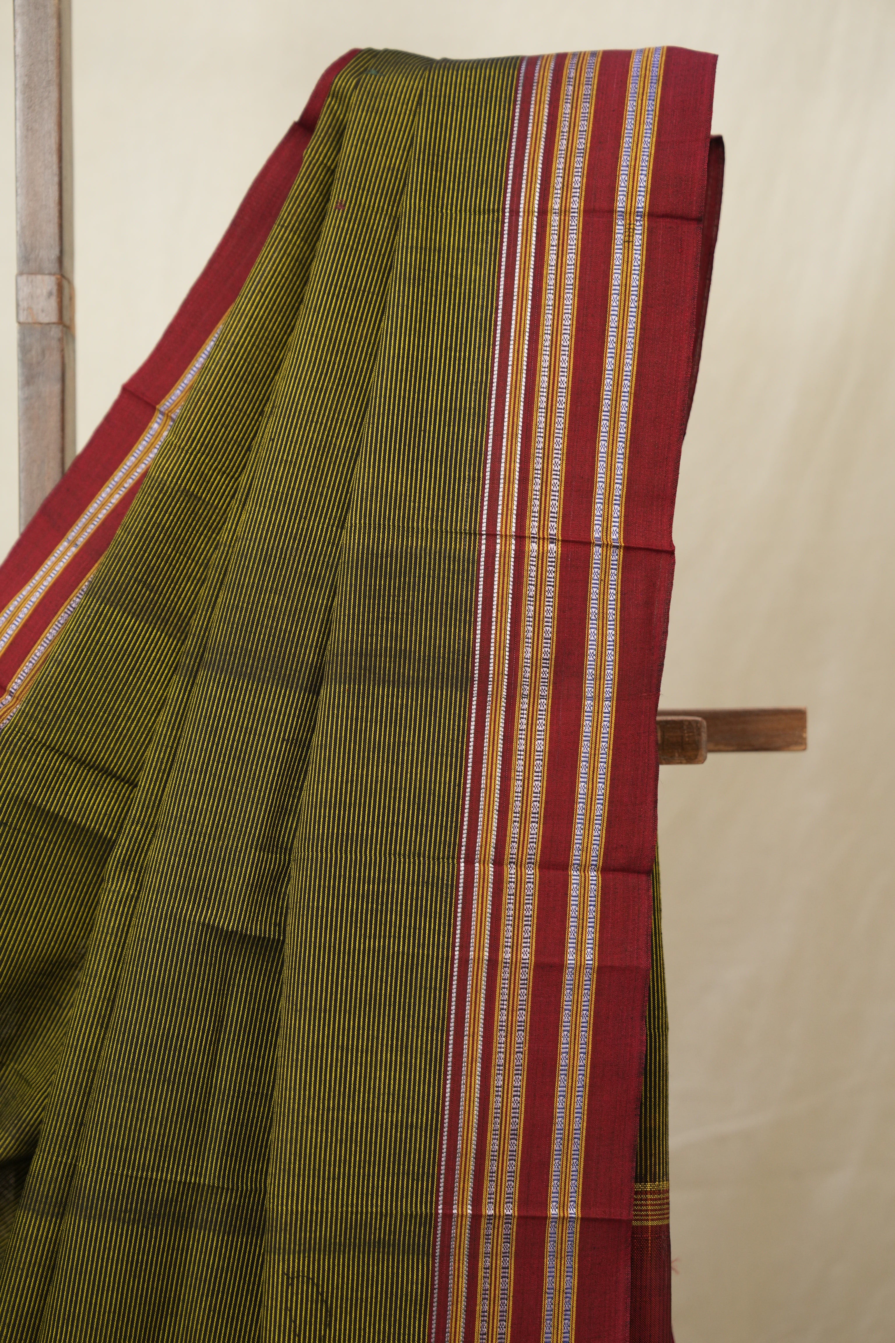 Mehendi Green Cotton Ilkal Saree - SRMGCIS886