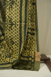 Sage Green HBP Cotton Saree - SRSGCS3597