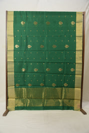 Green Chanderi Cotton Silk Saree - SRGCSS369