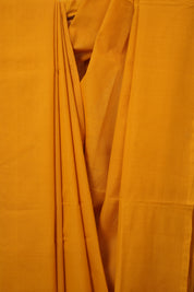 Yellow Plain Cotton Mangalgiri Saree - SRYPCMS100