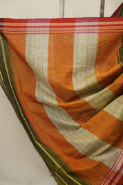 Mehendi Green Cotton Ilkal Saree - SRMGCIS886