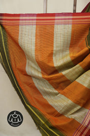 Mehendi Green Cotton Ilkal Saree - SRMGCIS886