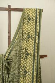 Sage Green HBP Cotton Saree - SRSGCS3597
