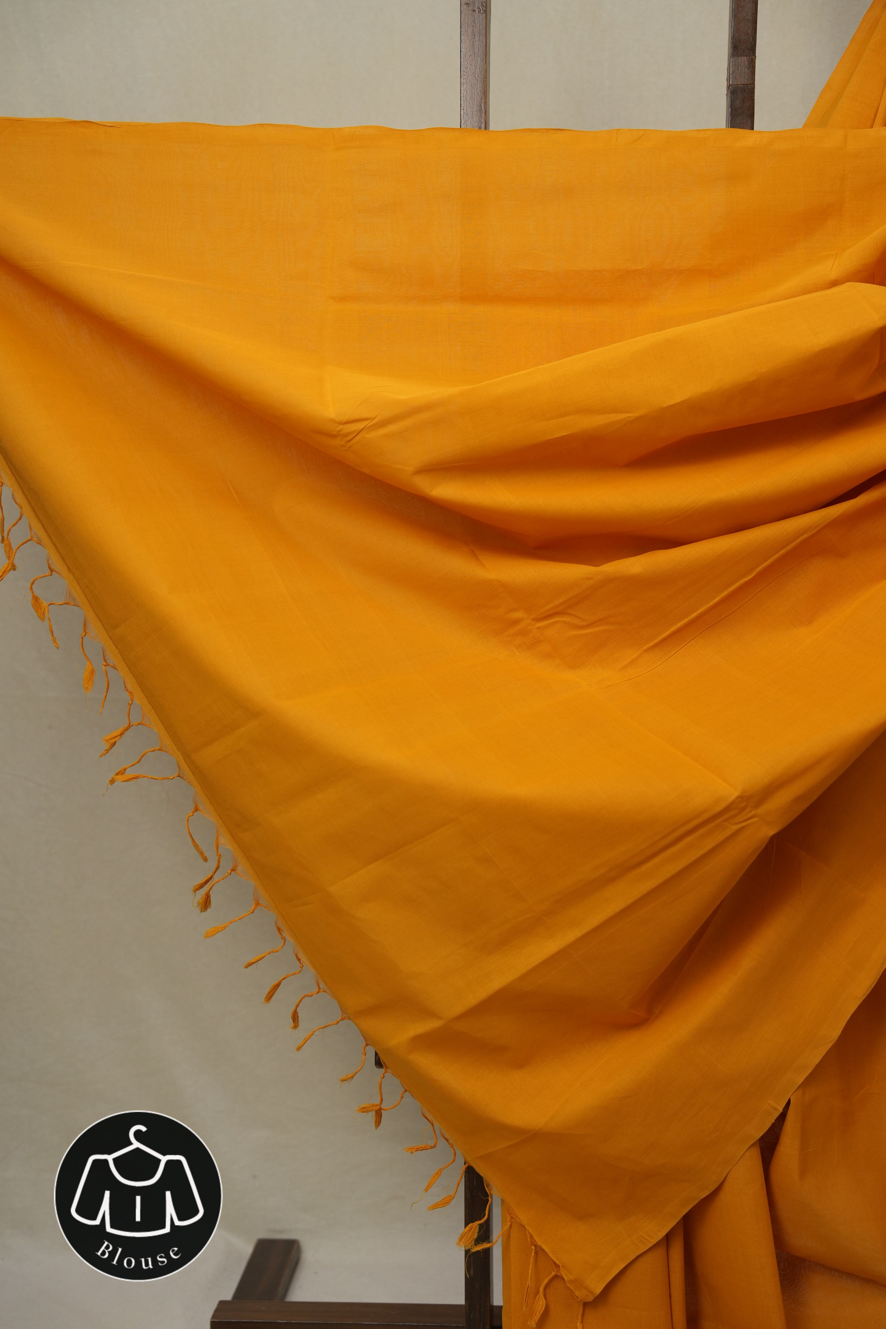 Yellow Plain Cotton Mangalgiri Saree - SRYPCMS100
