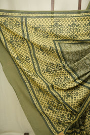 Sage Green HBP Cotton Saree - SRSGCS3597