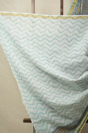 Aqua Blue HBP Kota Doria Saree - SRABKDS234