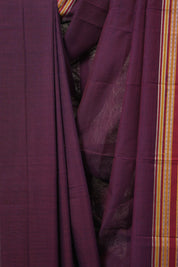 Purple Cotton Ilkal Saree - SRPCIS880