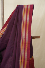 Purple Cotton Ilkal Saree - SRPCIS880