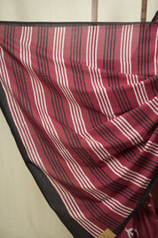 Dark Red HBP Cotton Saree - SRDRCS3595