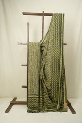 Mehendi Green HBP Cotton Saree - SRMGCS3594