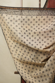 Black Red HBP Kota Doria Saree - SRBRKDS230