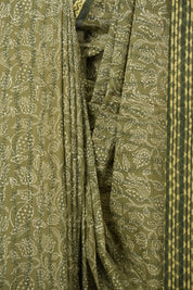Mehendi Green HBP Cotton Saree - SRMGCS3594