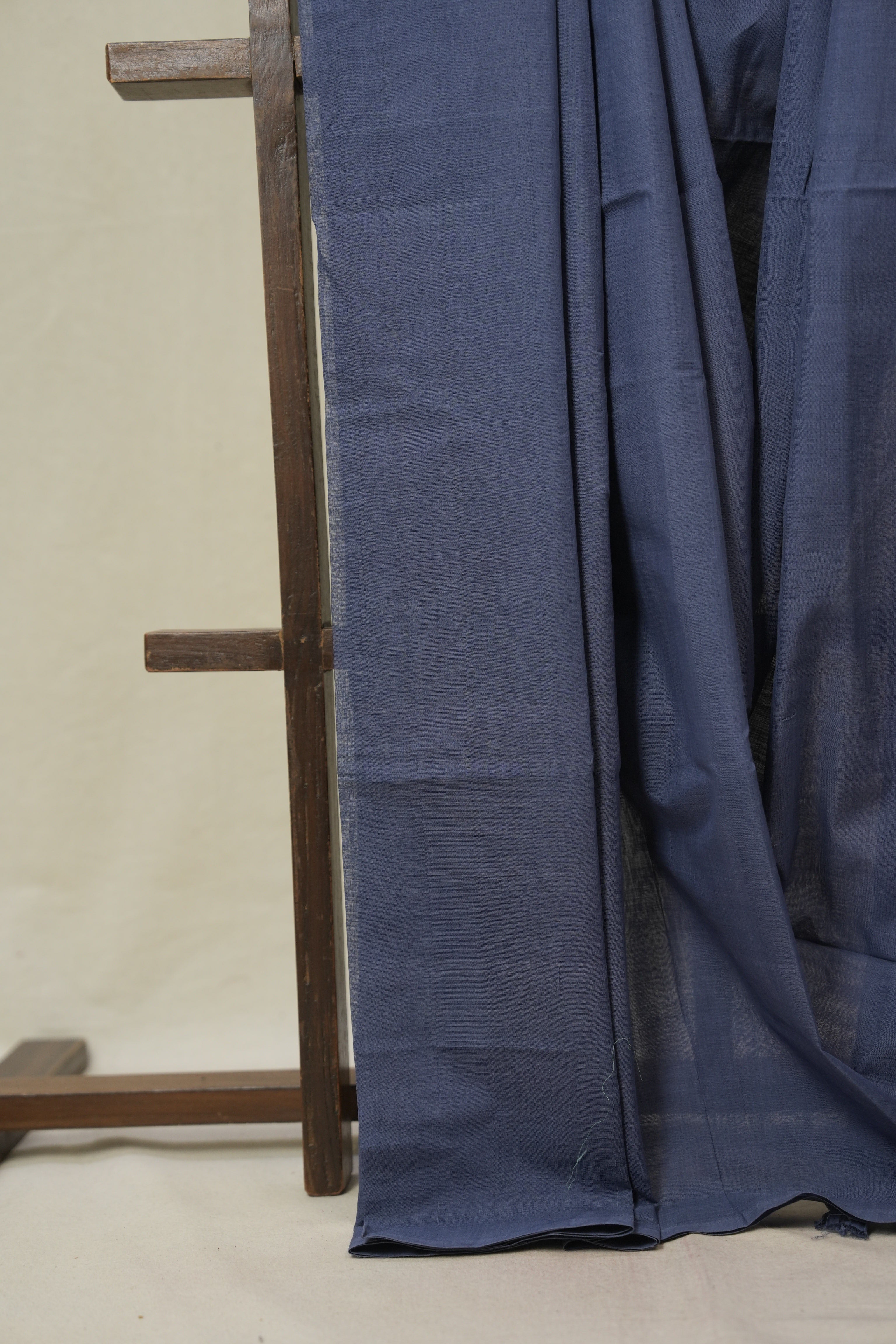 Grey Plain Cotton Mangalgiri Saree - SRGPCMS102