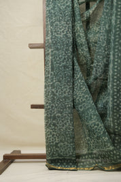 Moss Green HBP Kota Doria Saree - SRMGKDS232