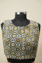 Cream HBP Ajrakh Cotton Blouse - SRCACB19