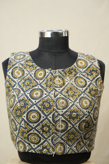 Cream HBP Ajrakh Cotton Blouse - SRCACB19