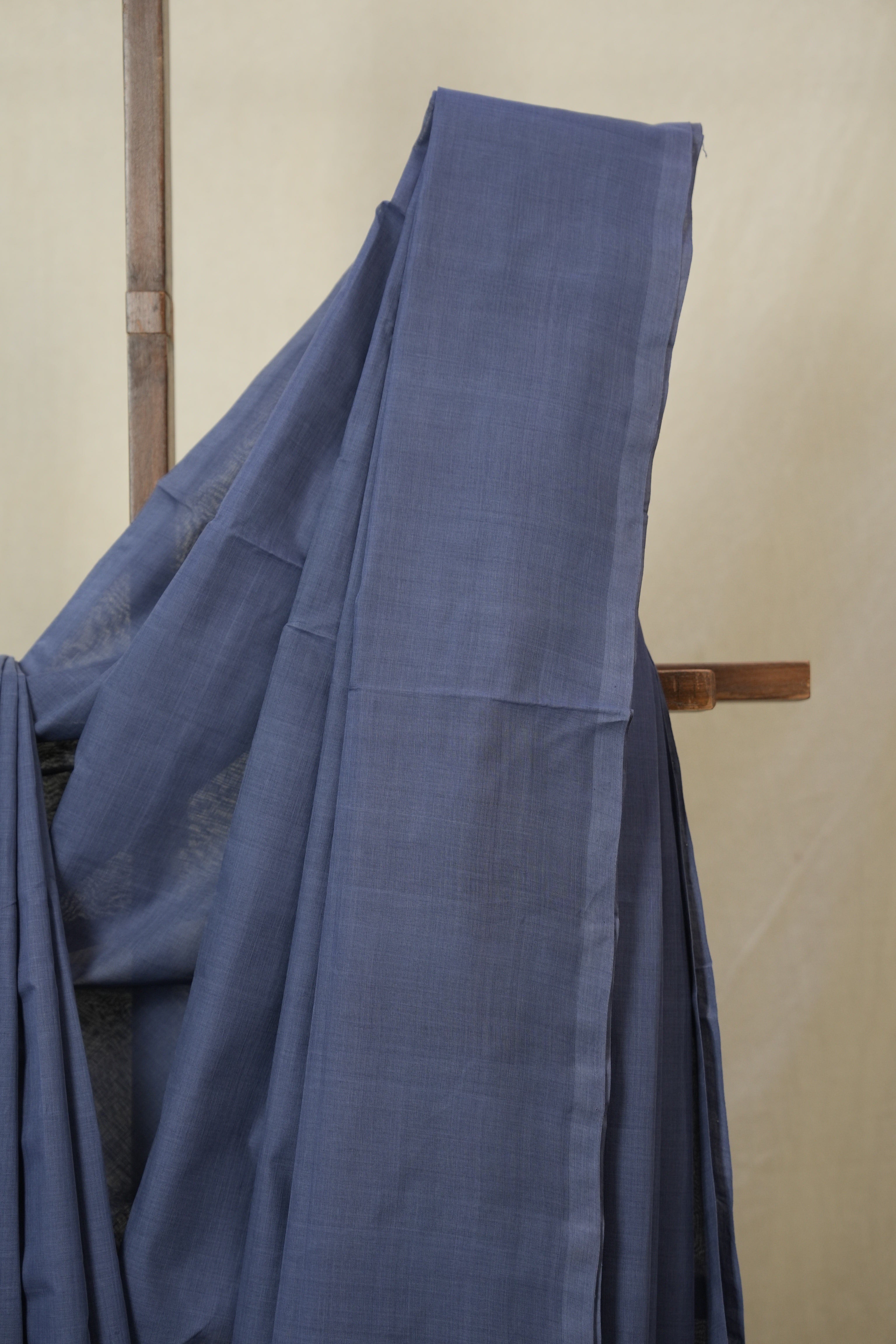 Grey Plain Cotton Mangalgiri Saree - SRGPCMS102
